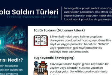 İnfografik Serisi #34 Parola Saldırı Türleri